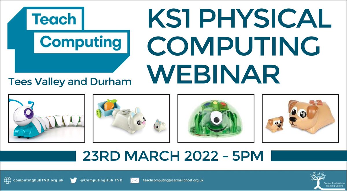 Carmelcomputing's tweet image. Get started with physical computing in #earlyyears and Key Stage one.
#EarlyChildhoodEducation @WeAreComputing @casnortheast @cas_darlington @CASstockton @CraftyComputing
Book here - bit.ly/CJ303B26