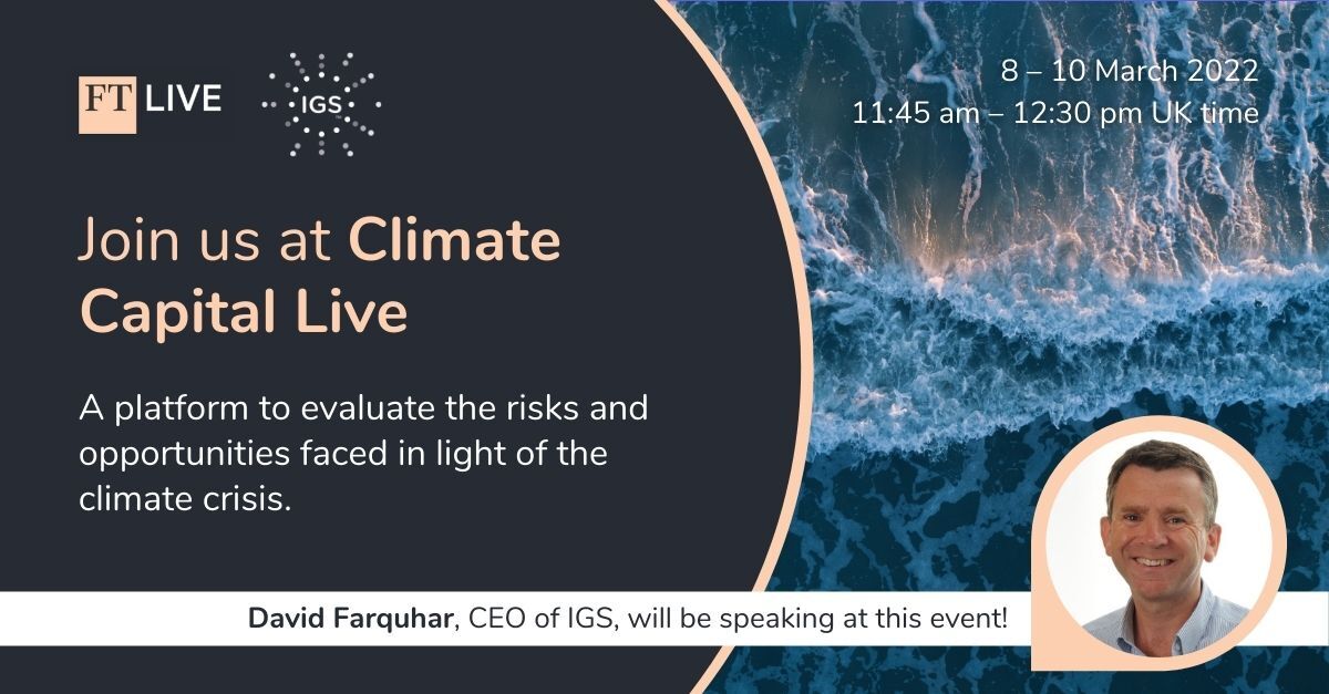 IGSfarm's tweet photo. Looking forward to our CEO's panel discussion at the @ftlive event, Climate Capital Live 2022, next Thursday. The experts on the panel will explore whether vertical farms offer a solution for a lower carbon future. 👉  https://t.co/yLNeM6ZwWW https://t.co/U8IHYV79cU
