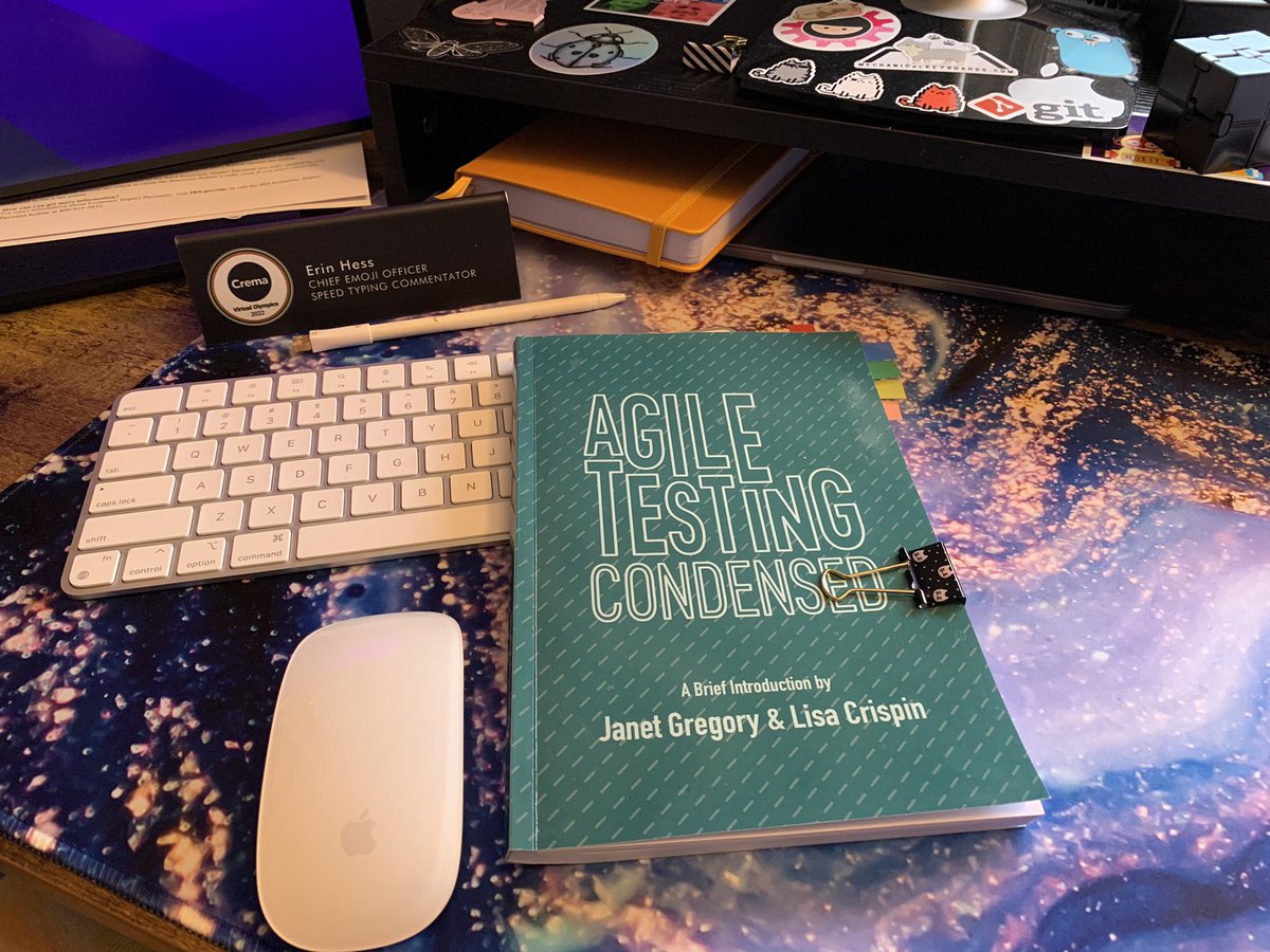 Did I tell you I’m in a book club? A few rad folks at Crema are reading #AgileTestingCondensed 📖 and talking about our own experiences and learnings. 
What learning materials are you consuming right now? 🙇🏼‍♀️🧠✨ 
#BookClub #DonkiesAndDragons #ShowMeYourBookmarks