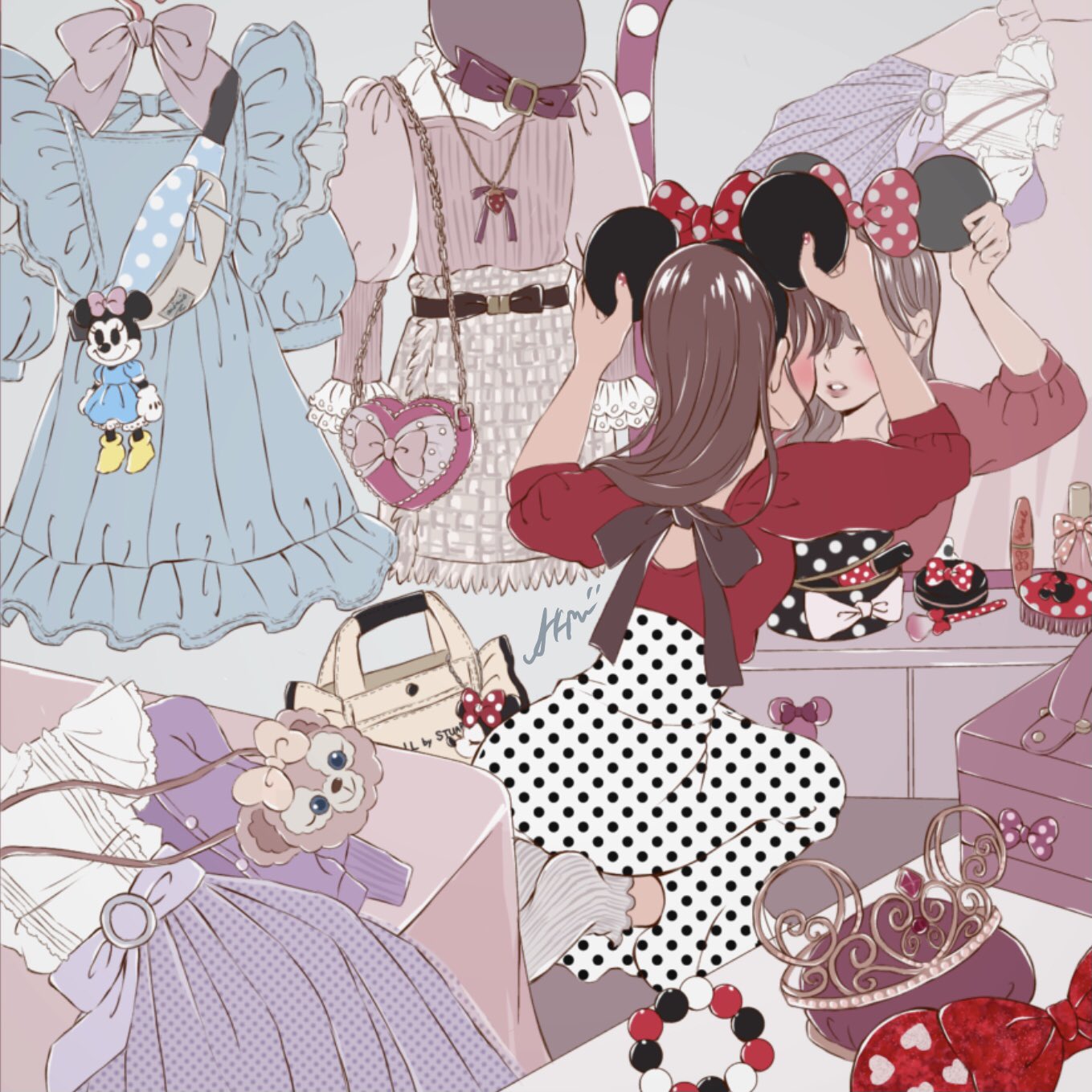 サク 女の子 イラスト 3月2日 いつだって 可愛いくて 憧れの ミニーちゃん ミニーの日 ミニーマウスの日 Disney ディズニー Illustration ファッションイラスト ディズニーバウンド T Co K1vdpeukow Twitter