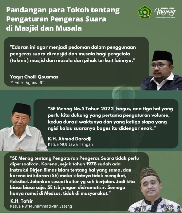 KangMahrusAli's tweet photo. Masalah TOA ni simak..
Beberapa pandangan para tokoh tentang SE Mentri Agama RI No. 5 Tahun 2022. https://t.co/MBzLS2ymcg