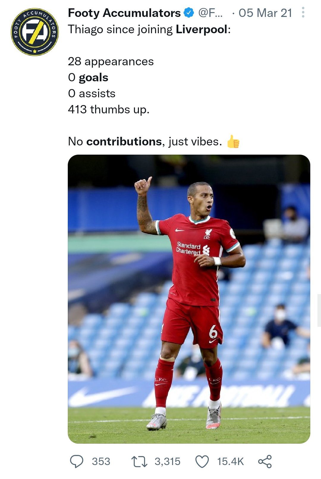 football images that precede unfortunate events on Twitter