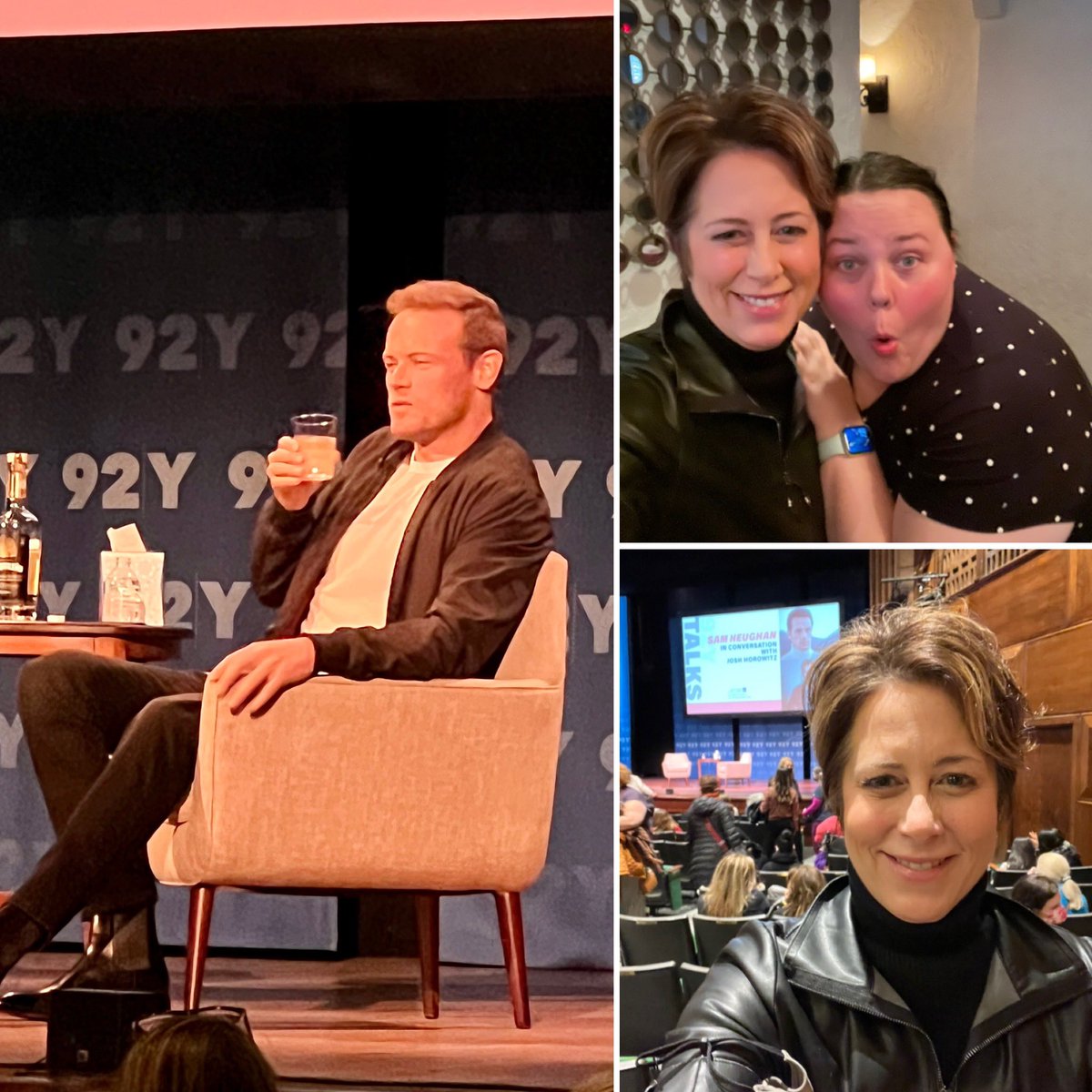 marsh_christi's tweet photo. #samheughan and #joshhorowitz were just fantastic and funny together tonight during @joshuahorowitz podcast live. What a great treat to get to come up from #atl at the end work trip in #phx 2 ๐about #meninkiltsstarz season2, #sassanachspirits tequila #outlander #starzoutlander https://t.co/fjL3mG71N2