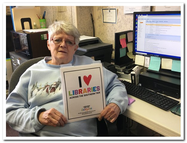 sotierlibsys's tweet photo. Thank you to Cathy from Arkport Public Library in Steuben County! She is joining hundreds of #LibraryAdvocates across NY State to advocate for the legislative budget priorities that will strengthen #NYSLibraries! #FundLibraries #LAD22 #LibrariesAreForEveryone #nylibraries https://t.co/NWpehwSc1U
