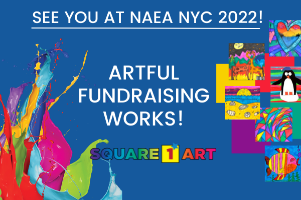 Stop by the Square 1 Art fundraising booth 1327 at #NAEA  for fun, daily giveaways (quantities limited, 1st come, 1st served). #naea2022 #artteachers