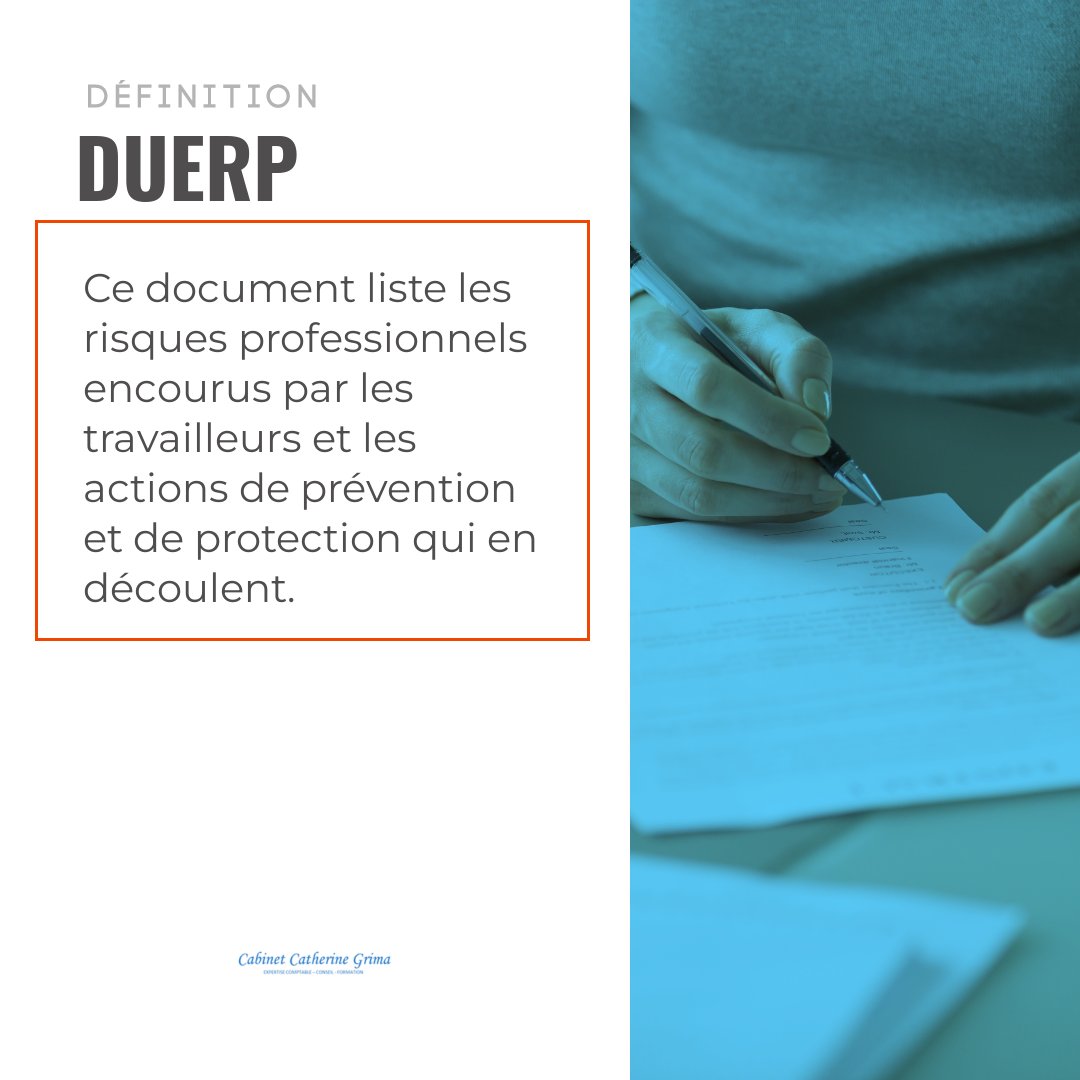 CatherineGrima's tweet photo. #DUERP signifie « Document Unique d'Évaluation des Risques Professionnels » 📝 Il est obligatoire dans toutes les #entreprises dès l'embauche du premier #salarié 👤 https://t.co/z8UAQYFHEc
