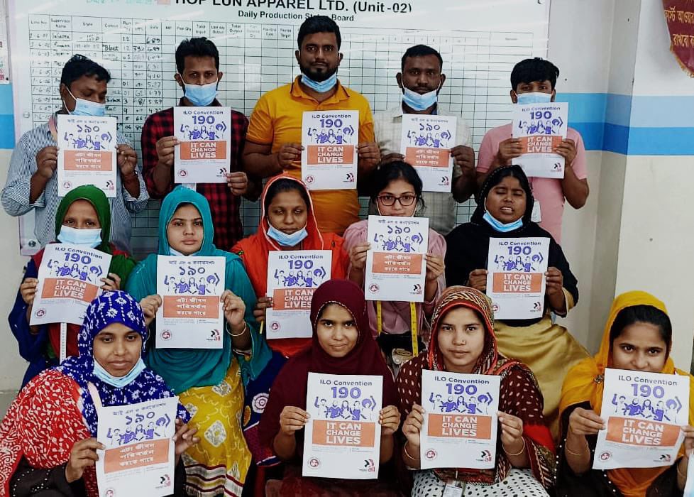 NazmaAkter73's tweet photo. This International Women's Day,we're campaigning to #ratifyILOC190 recognizing the right to workplaces free of violence and ensuring dignity &amp; respect at work. #c190 #itcanchangelives
#genderequalityforsustainablefuture #breakthebias 
@IndustriALL_GU https://t.co/fo2MsgTZ8L
