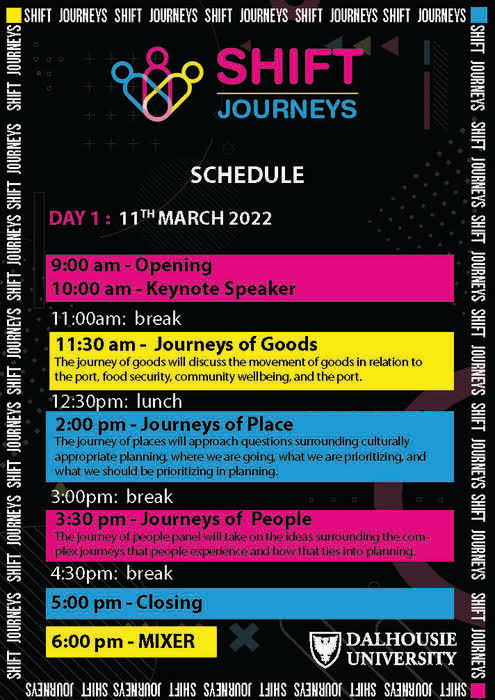 The Dalhousie School of Planning would like to extend an invitation to all to attend their annual Shift Conference, taking place online this year on March 11th, 2022. Register: shiftplanningconference.webnode.com/tickets/