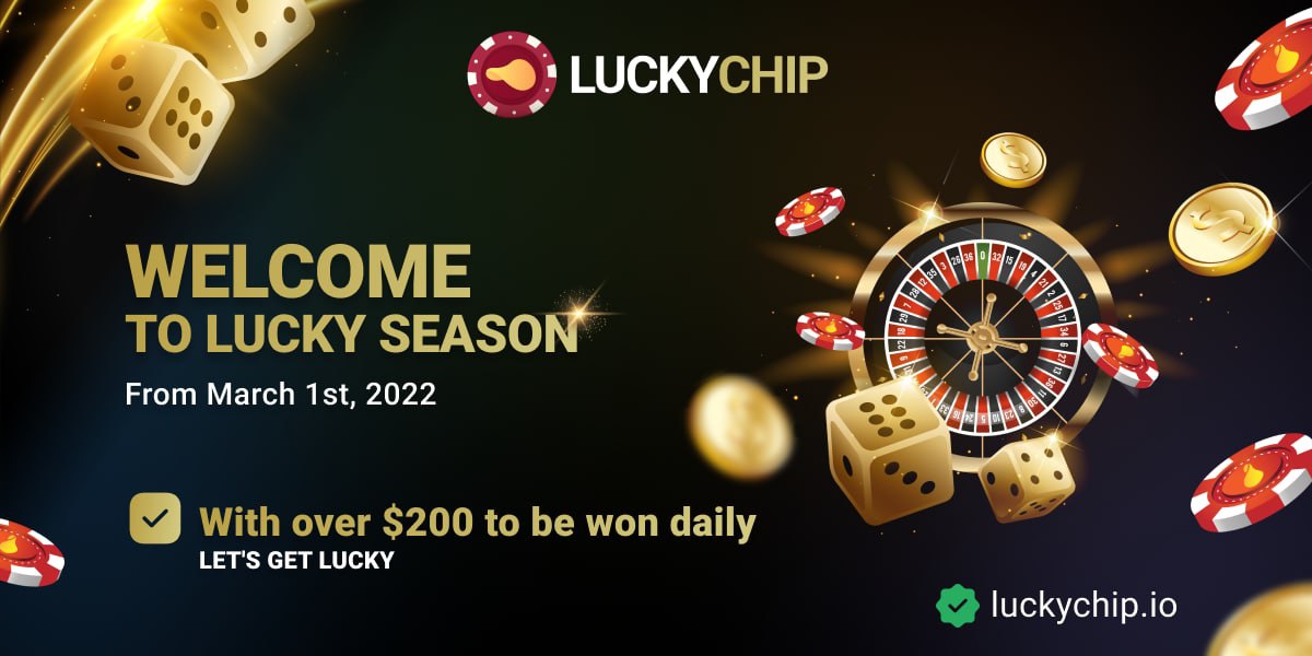 LuckyChip_io's tweet photo. 🎲Hello LuckyChippers! 🎲 

💰 The List for $200 Daily Lucky Reward on March 1st is LIVE now at 

https://t.co/tvTbadc5G9

🥂 Join Lucky Season &amp; Get Rewards 

https://t.co/oRXu7wtkXL

⤵️ Lucky Season Details

https://t.co/hxf88SuLql

#P2E #LuckyChip #LC #BSC #BSCGem https://t.co/Y2MFqPUgOG