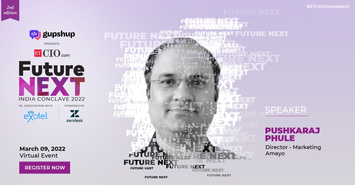 A result-oriented SaaS marketer and growth marketing strategist, <a href="/ppushkaraj/">Pushkaraj Phule</a> from <a href="/AmeyoCIM/">AMEYO</a> is joining us at #ETCIOFutureNext to share his perspective on 'Redefining Work for a Hybrid Future'. 

You are just one step away from joining him LIVE  : bit.ly/327scuS