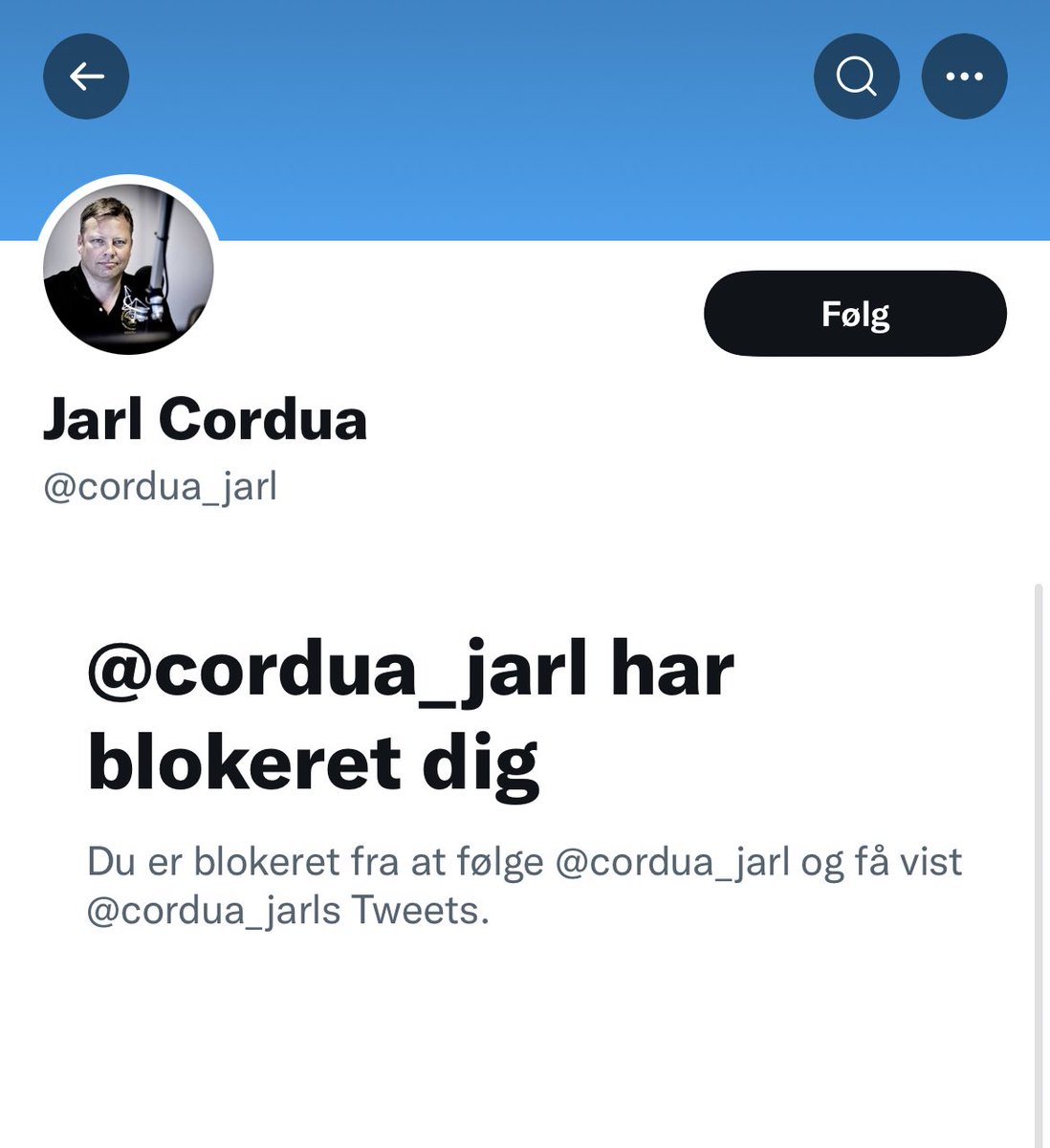 kamransarwar's tweet photo. Hej @cordua_jarl
Jeg følger med interesse din podcast Borgen Late Night sammen med @triermogensen - HVER uge.
Tidligere også lyttet til Hitlers Æselører👍
I #drdebatten er du også en fornuftig stemme.
Men ser nu, at jeg ikke længere kan følge dine tweets?
What happened? 🤷🏻♂️🤔 https://t.co/2ZQg9BFB8G