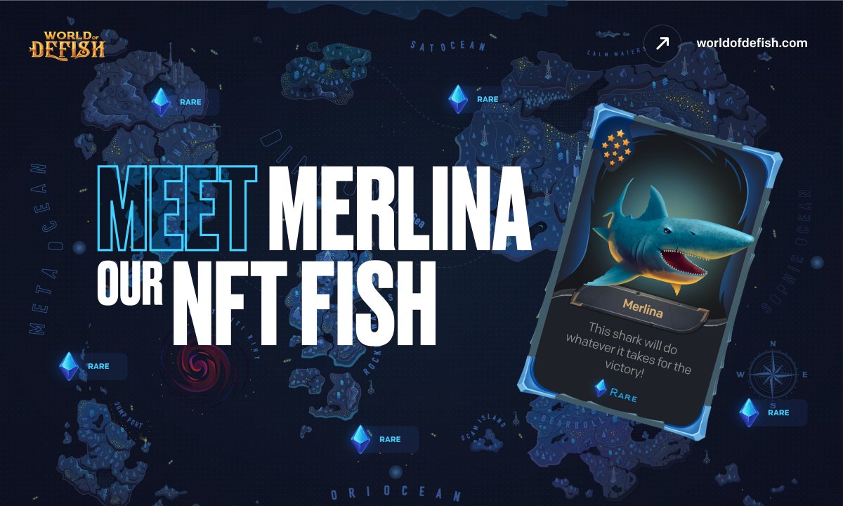 WorldOfDefish's tweet photo. Courage is not something he lacks. 💪
Captain, meet Merlina! Our rare NFT fish!

🥇 Merlina is confident of his win, so he won't give up fighting more dangerous and bigger predators! 

You’ve seen a lot of #NFT fishes in our waters, tell us about your favorite! #FishCard #Merlina https://t.co/IfB1vBqV1P