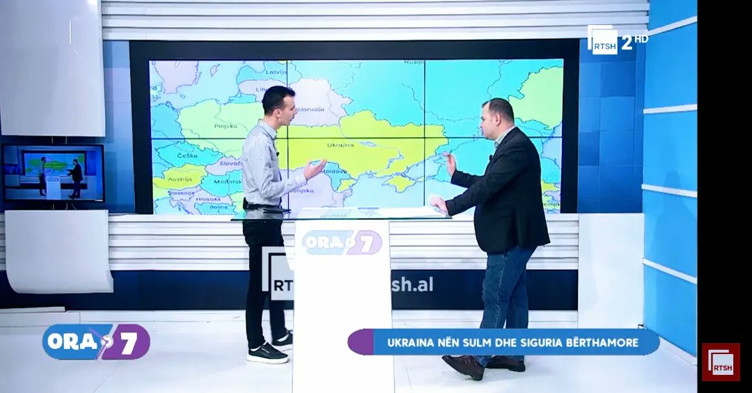 ResulResulaj's tweet photo. Një bisedë për luftën në Ukrainë, parë në prizmin e sigurisë ndërkombëtare🌐🇺🇦
Faleminderit gazetarit Vladimir Thano dhe emsionit Ora 7 në RTSH për ftesën📺
#RTSH #Ora7 #Ukraine #War
Link👉🏻 https://t.co/WVwFxNfxur https://t.co/lm48IRWLkq