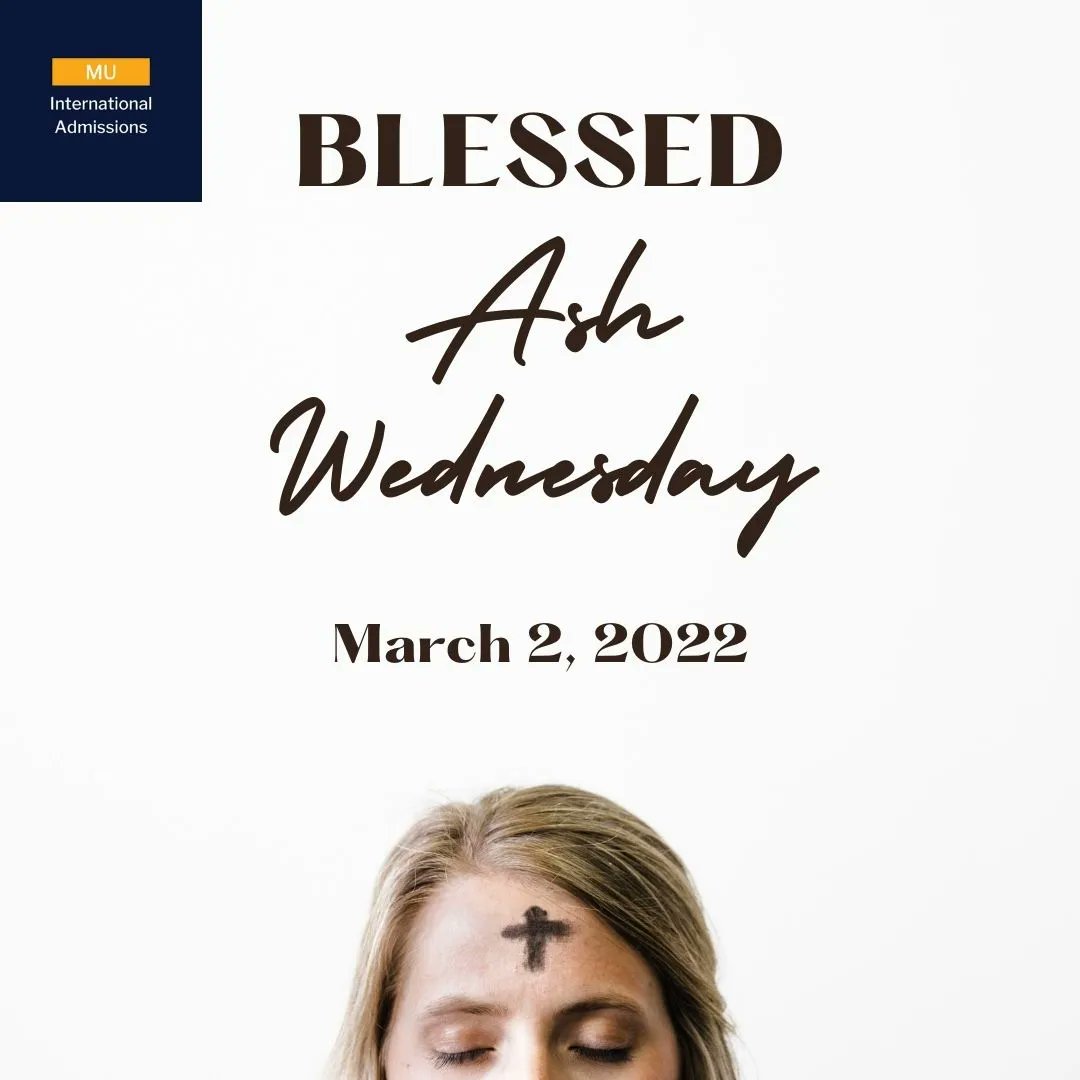 Marianuinterna1's tweet photo. Wishing prosperity, reflection and promise from the Office of International Admissions this Ash Wednesday
#AshWednesday 
#MarianInternational https://t.co/QTw536zqNz