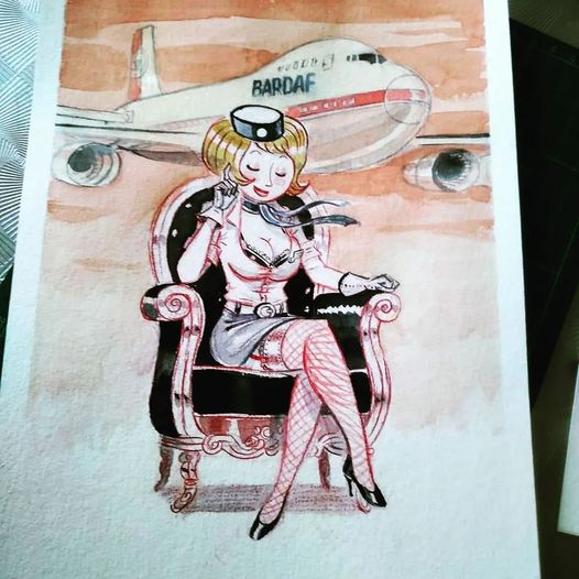 PascalDjoudi's tweet photo. Ancien dessin pour un fan de Natacha ...
#hotessedelair #francoiswalthery #walthery #dupuisbd #fanart #aquarelle #sketchbookdrawing #avion #pkane .
De l'artiste Arnaud Poitevin . https://t.co/0QisCS81z8