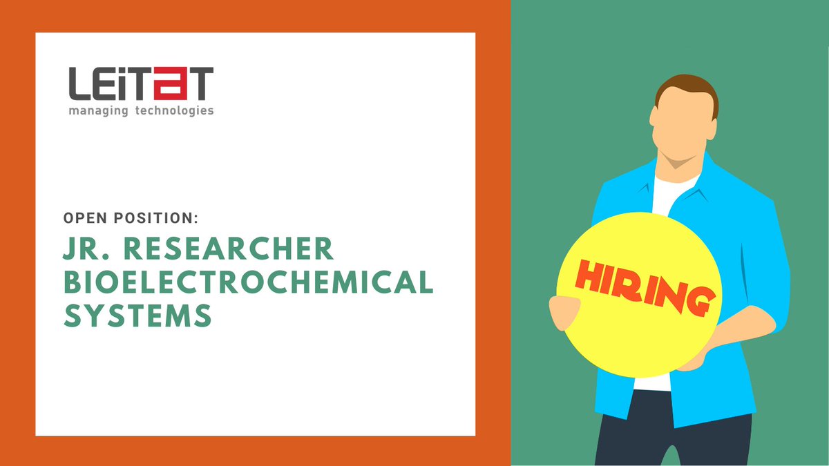 #JobOpportunity: our project’s partner @Leitat Technological Center of Excellence, is looking for a Jr. Researcher in bioelectrochemical systems, who will participate in research projects, lab tasks, scientific publications and more. Detailed info ➡️ bit.ly/35ClQ8h