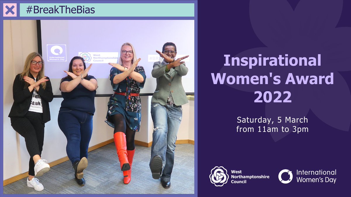 Not long now. #IWD2022 @WestNorthants #BreakTheBias With @TeresaMcCD @PaulineWoodho10 and Dolly.