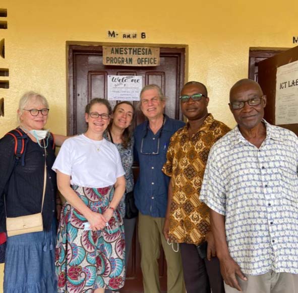 BIDMCAnesthesia's tweet photo. Our colleagues at #BostonAfricaAnesthesiaCollaborative arrived at #Phebe Hospital in #Liberia for 10 days! #BAAC works to improve safe anesthesia by partnering to build a self-sustained #NurseAnesthesia edu program, insitu training & observership @BIDMChealth #HealthAdvocacy https://t.co/nJr0SxJyjF