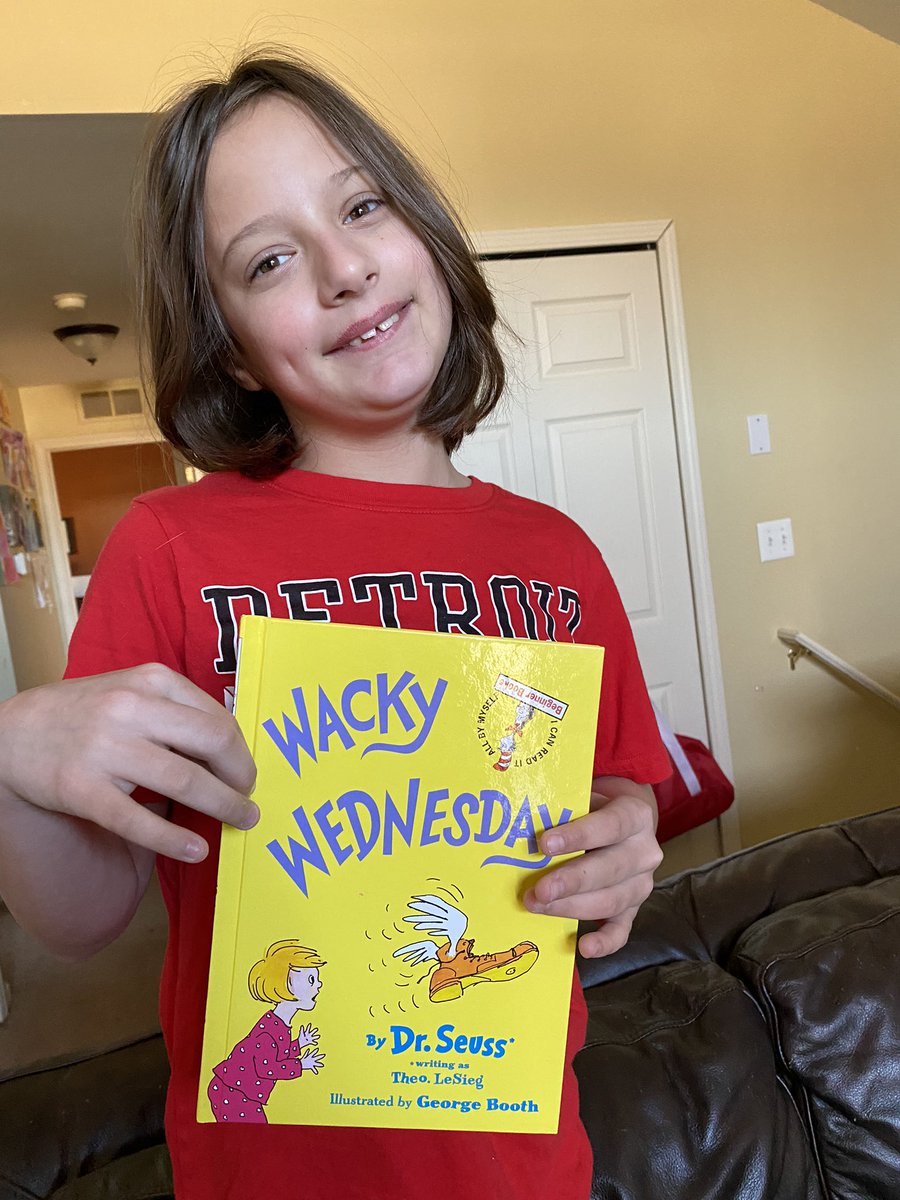AllysonL478's tweet photo. @LLEWIXOM  It’s not just Dr. Seuss and red and black day today. It’s also Wacky Wednesday. https://t.co/waGbKoWwiV