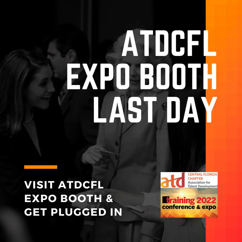 Last day to enter the chapter raffle, stop by the #ATDCFL booth in the Expo Hall at #Training2022