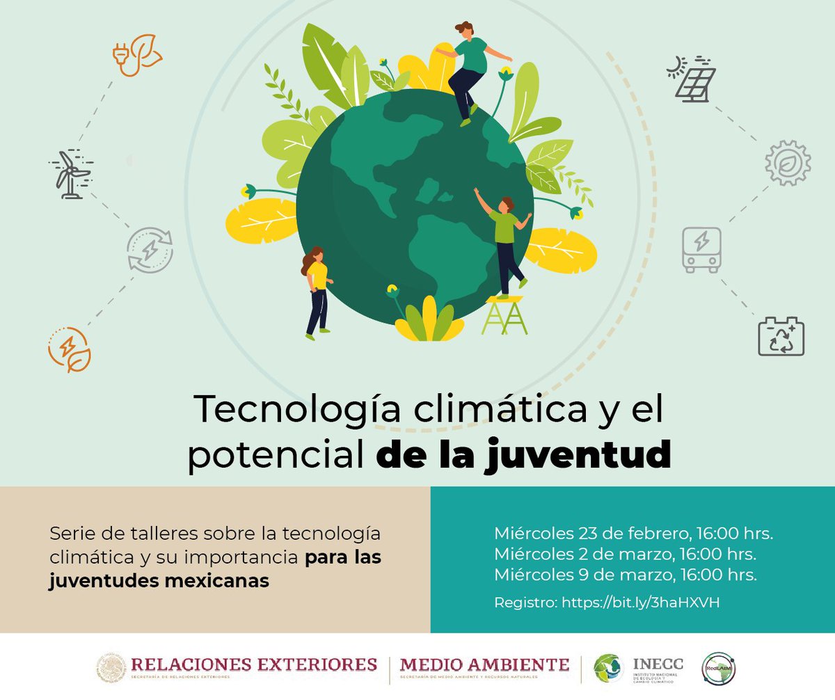 UNFCCC_CTCN's tweet photo. "Tecnología climática y el potencial de la Juventud". Please join the events organized by the @UNFCCC #NationalDesignatedEntity #Mexico @GobiernoMX

Agenda: https://t.co/LZmvu94MAY
Registro: https://t.co/9cQtdMfMQ9

@RoseMwebaza @IYCM @CMNUCC @ONUDI_ALC @unep_espanol https://t.co/lH2CzAXoHz