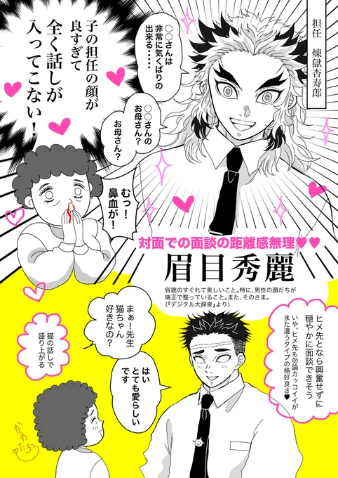 データを整理していたら去年線画まで出来ていたけどボツにしようと思ったやつ。せっかくだから仕上げました。子供の保護者面談後に勢いで描いたと思う。
「🔥先生 保護者面談(保護者目線)」

注意!
※非常にくだらないです。とにかく、くだらない。
※モブ出ます。
※内容が雑
※何これ? 