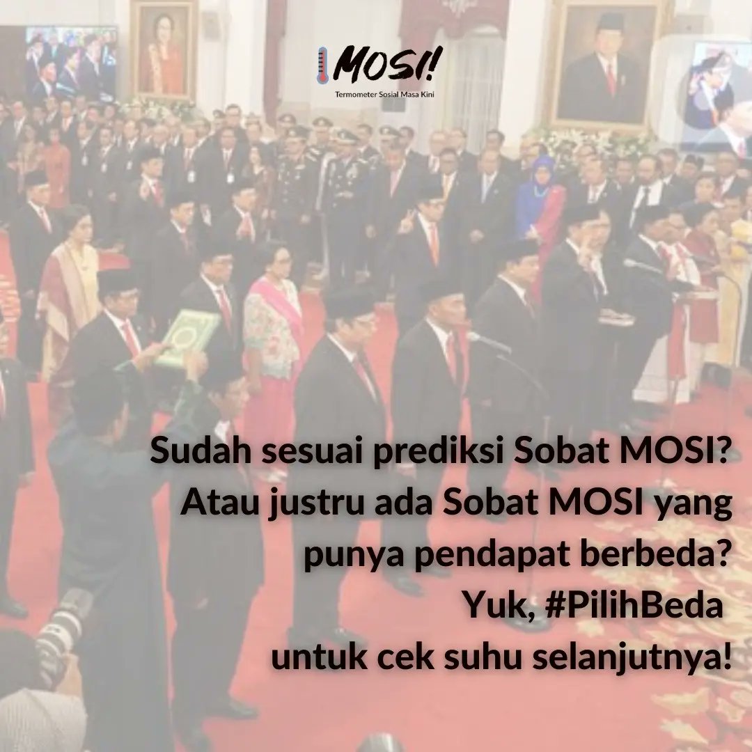 Yuk, nantikan terus Cek Suhu Massal dari MOSI - Termometer Sosial Masa Kini, untuk kamu yang berani #PilihBeda demi demokrasi yang bergizi.
#mosi #termometersosialmasakini #IndonesiaMaju