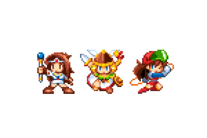 ミニナムコガールズ
#ドット絵 #pixelart 
