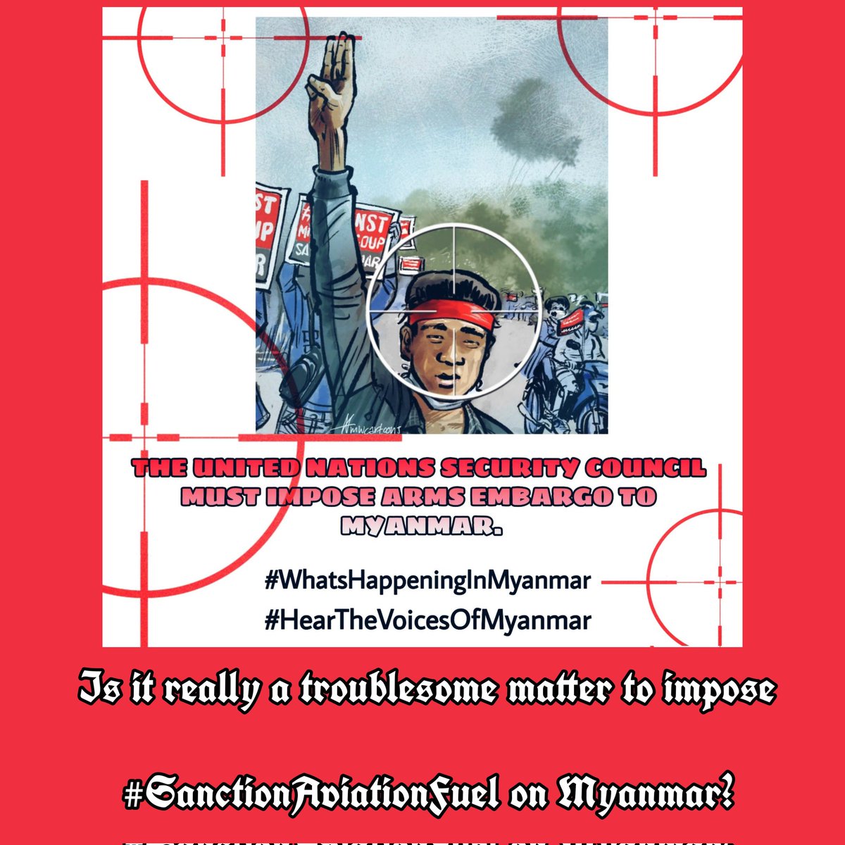 Is it really a troublesome matter to impose #SanctionAviationFuel on Myanmar? While <a href="/UNGeneva/">United Nations Geneva</a> is holding numerous meetings just for long letters to show your on-paper sorrow, air assaults are on the rise both in upcountry areas and ethnic areas where SAC can't beat PDF and EAOs.