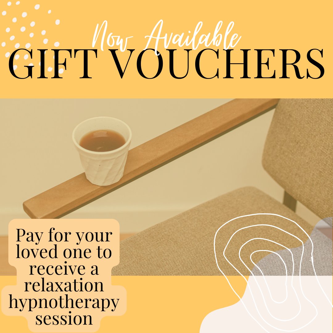 I now offer Gift Vouchers!
Give the gift of relaxation to your loved ones and buy them one hypnotherapy sessions. This could be a simple relaxation session or a session to beat a bad habit or phobia, the choice is completely in the holders hands. 

#gifts #giftideaas #uniquegifts