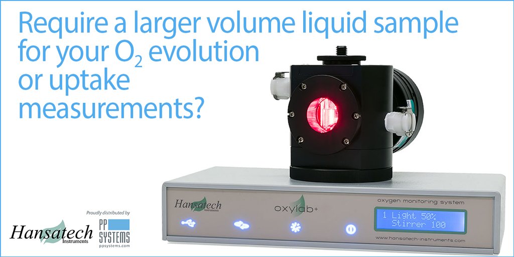 pp_systems's tweet image. Require a larger volume liquid sample for your #O2evolution or uptake measurements? This system is suitable for liquid-phase samples between 1ml - 20ml! Ideal for advanced #photosynthesis &amp;amp; #respiration studies. conta.cc/3C7M7HM #OxygenMeasurement @HansatechInst