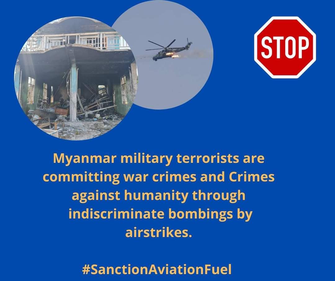 We want helping hands ,not praying.People of Myanmar demand <a href="/EUCouncil/">EU Council</a> to #SanctionAviationFuel going
 to Burmese Military ASAP. #2022Mar2Coup 
#SanctionAviationFuel 
#WhatsHappeningInMyanmar