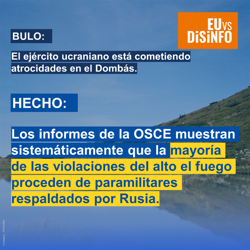 ComisionEuropea's tweet photo. ‼La desinformación juega un papel importante en la invasión rusa de Ucrania.

En este choque entre el estado de derecho y el estado de las armas, es nuestro deber y responsabilidad responder a las mentiras de la propaganda con hechos.

#EUvsDisinfo ⬇