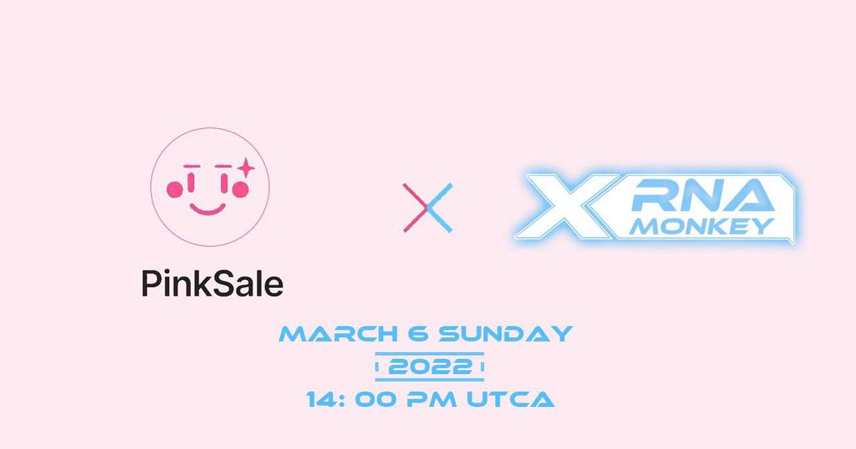 PRESALE ANNOUNCEMENT
✅ #Pinksale #BSC
-- Softcap: 200 BNB
-- Hardcap: 350 BNB
---- Min per wallet: 0.5 BNB
---- Max per wallet: 2BNB
Rate: 1 BNB =14,300 $RxM
👉 Start Time: 14:00 PM UTC at 06 march
👉 End Time: 16:00 PM UTC at 06 march
✅ Public sale : 10 minutes after whitelis