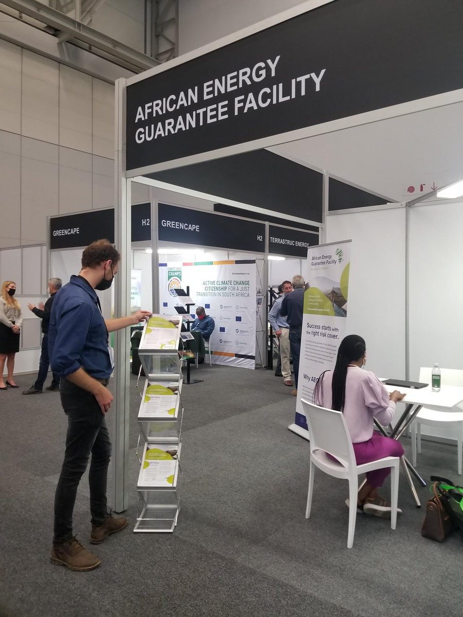 AfricanEnergyGF's tweet photo. Come and join us at the African @Energyindaba exhibition in Cape Town on booth C3. We will be happy to have you discover risk mitigation solutions to make renewable energy projects in Africa stronger with the contribution of @EIB @KfW and @ATI_ACA https://t.co/JLyMBJtTeT