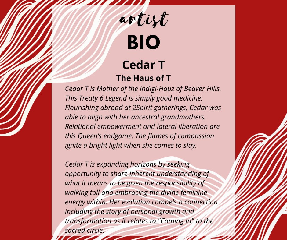 nogofringefest's tweet photo. Artist Bio: Cedar T
The Haus of T
#FringeFests #NIFF2022 #caff #Peterborough #Indigenous #indigenousperformanceart #peterboroughperforms #LongLiveTheFringe https://t.co/EO5msqjqSd