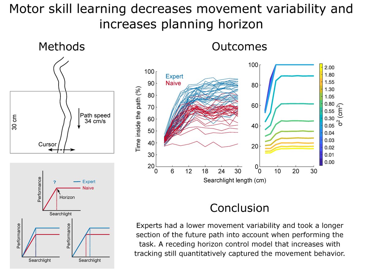 JNeurophysiol's tweet image. #ArticlesinPress - "Motor skill learning decreases movement variability and increases planning horizon"
Luke Bashford, Dmitry Kobak, Jörn Diedrichsen, and Carsten Mehring
#Motorcontrol #Optimalcontrol #Neuroscience
@Caltech @uni_tue @WesternU @UniFreiburg
ow.ly/2MTc50I2NyM