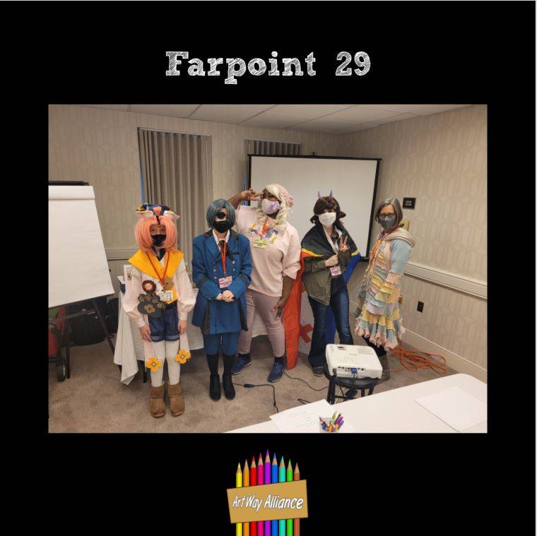 ArtWayAlliance's tweet photo. We can't think of a better way to start the con season. Check out our recap of @FarpointCon on our site. 

https://t.co/smgjeCXzvU

(Photo: @kurenaikiba590 with attendants of her panel.)
.
.
.
#ArtWayWednesday 
#DrawWithUs 
#farpointcon2022
#Nonprofit https://t.co/tYlR41sVrY