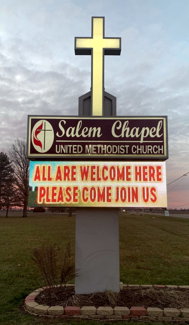 Signs__Plus's tweet image. Congratulations Salem Chapel United Methodist Church on your beautiful full-color LED sign! Thank you for choosing Signs Plus!