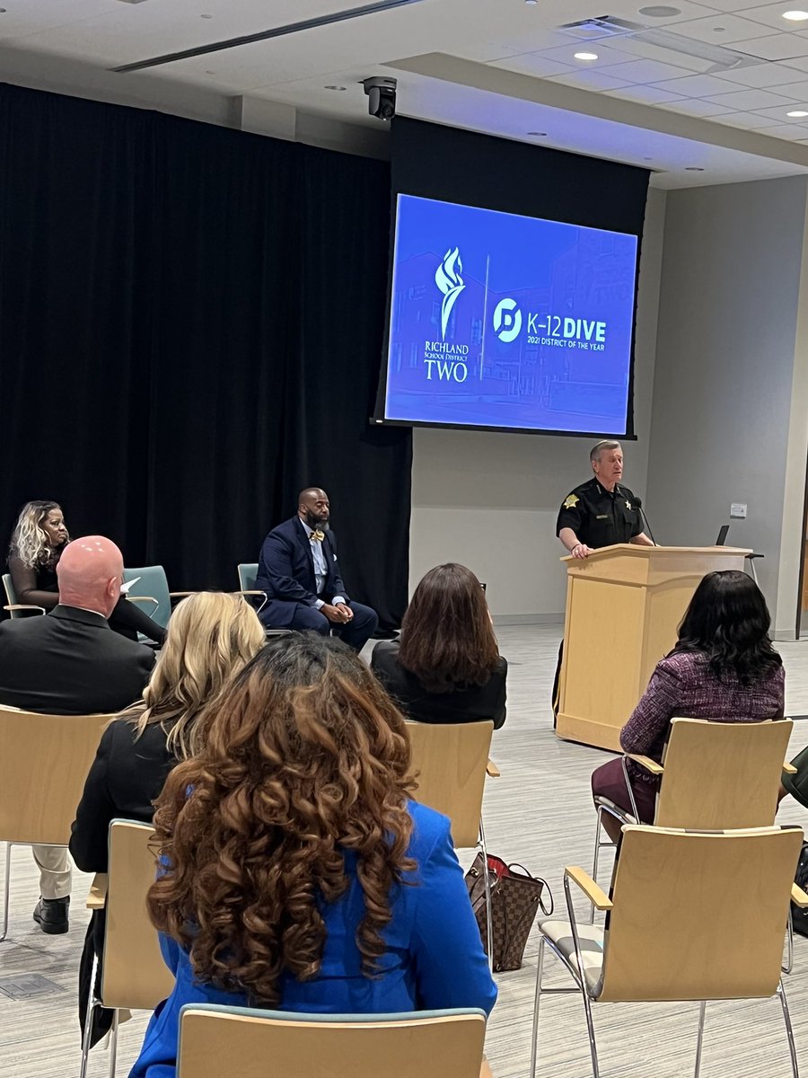 Press conference time! <a href="/RichlandTwo/">Richland School District Two</a> now has a School Resource Officer on each campus! Thank you to SC Public Safety, <a href="/RCSD/">Richland County Sheriff's Dept.</a> , &amp; Richland County Council for making this possible.