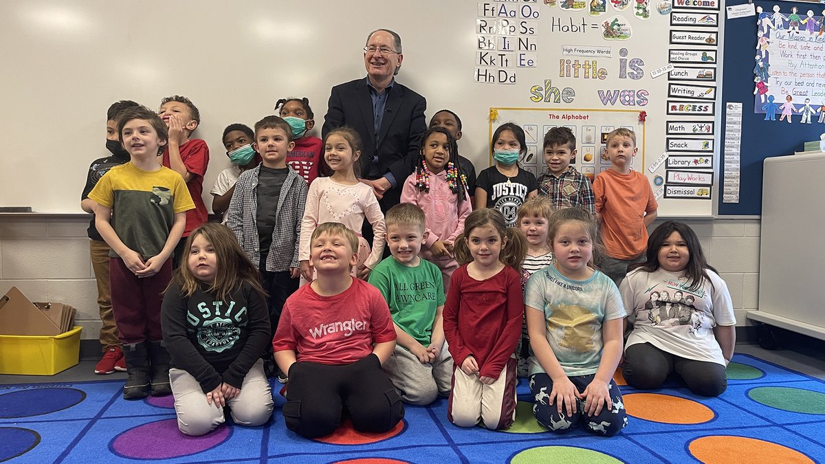 ComstockPS's tweet photo. Thank you to our State Superintendent, Dr. Michael Rice, for visiting Comstock Elementary School this morning to celebrate National Reading Month!

He read with two classes, engaged our students, and then stopped in to see the progress on the newly remodeled Library Media Center. https://t.co/2o23U3yB90