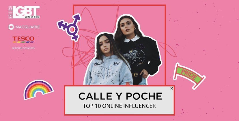 cypxupdates's tweet photo. No olviden votar hoy por Calle y Poché en la categoría "Online Impact" en los British LGBT Awards. 

- Link: https://t.co/RL7ggsEEwt https://t.co/GQcCOFW9dG