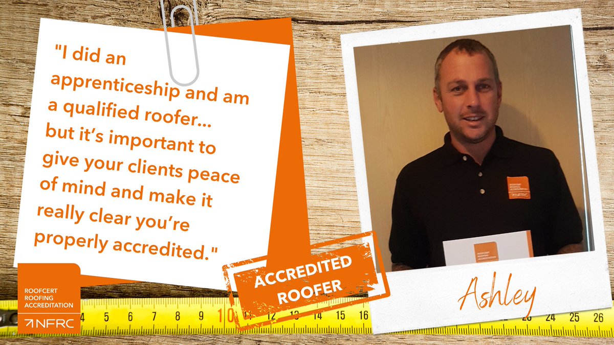 Ashley is a qualified roofer with over 20 years experience. He  wanted a clear way to show his customers that he was a professional who would do quality work.

If you are a roofing operative, why not join Ashley and start your roofCERT journey today ➡️roofcert.co.uk