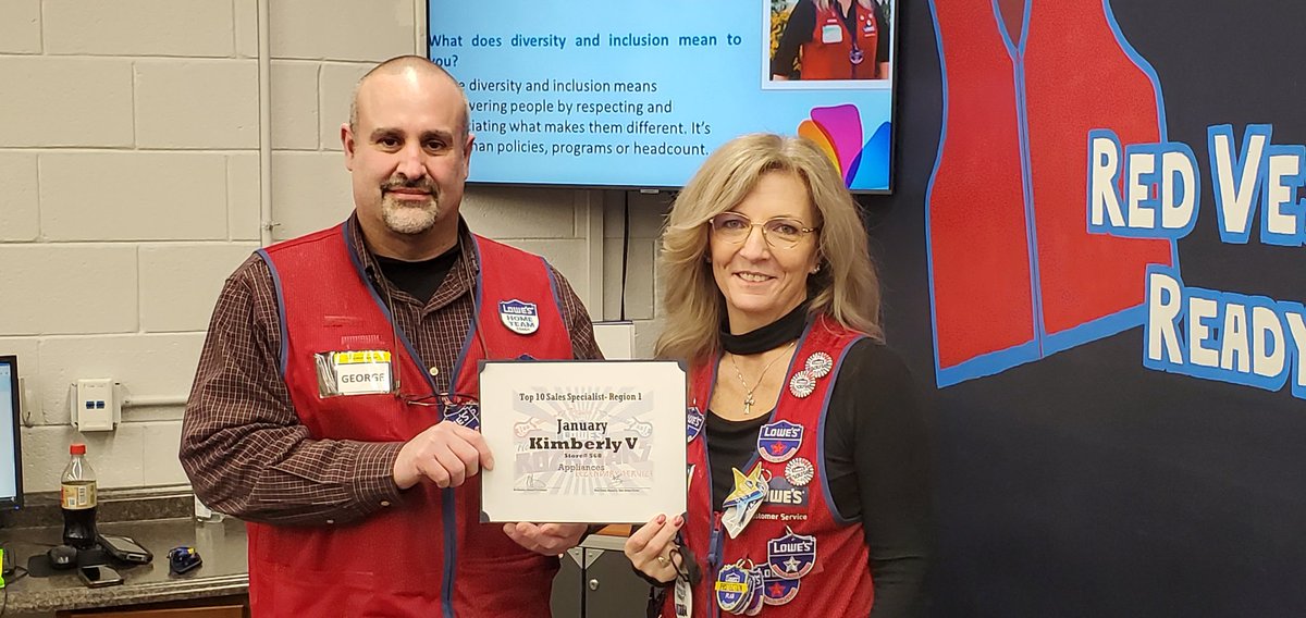 Larry Coldiron (@lwcoldiron) on Twitter photo SASM George Recognizing Kim V. for Region 1 Top 10 Sales Specialist Appliances!!! <a href="/BenitoKomadina/">Benito.Komadina@Lowes</a> <a href="/BlueBoxR1/">@BlueBoxR1</a> @LauraG813R1 <a href="/0568_lowes/">Lowes 0568</a> SASM George Recognizing Kim V. for Region 1 Top 10 Sales Specialist Appliances!!! <a href="/BenitoKomadina/">Benito.Komadina@Lowes</a> <a href="/BlueBoxR1/">@BlueBoxR1</a> @LauraG813R1 <a href="/0568_lowes/">Lowes 0568</a>