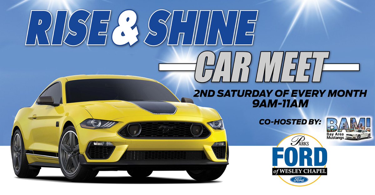 BayMustangs's tweet photo. Calling all car enthusiasts! Join us the second Saturday of every month for our Rise &amp; Shine Car Meet Up! All classic, hot rod, exotic, import or American vehicles are Welcome! Every Month we will have a Food Truck and Live Music! https://t.co/fys5ukppsq