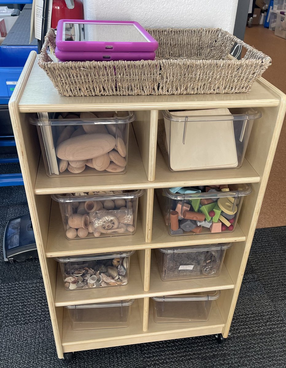 Gavinhdsb's tweet image. The first of three Loose Parts Carts for class sign out! @AngelaStockman @glitterqn15 #makewriting #multimodalcommunication