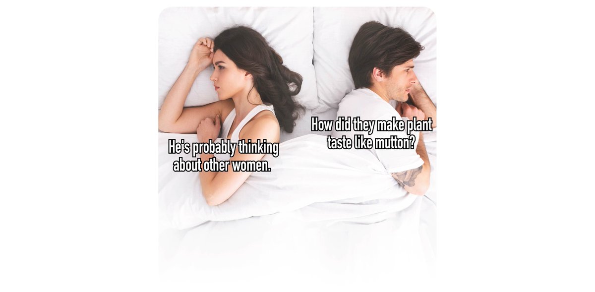 bluetribefoods's tweet photo. If you've tried our super meaty Plant-based Mutton Keema, chances are that question will keep you up all night. And if you haven't, you know what to do 😋🍽️🍝

#Memes #MemesDaily #PlantBasedMeme #VeganFood #Vegan #BlueTribeFoods #PlantBasedMeat #MuttonKeema https://t.co/rjfyCw8r8Z