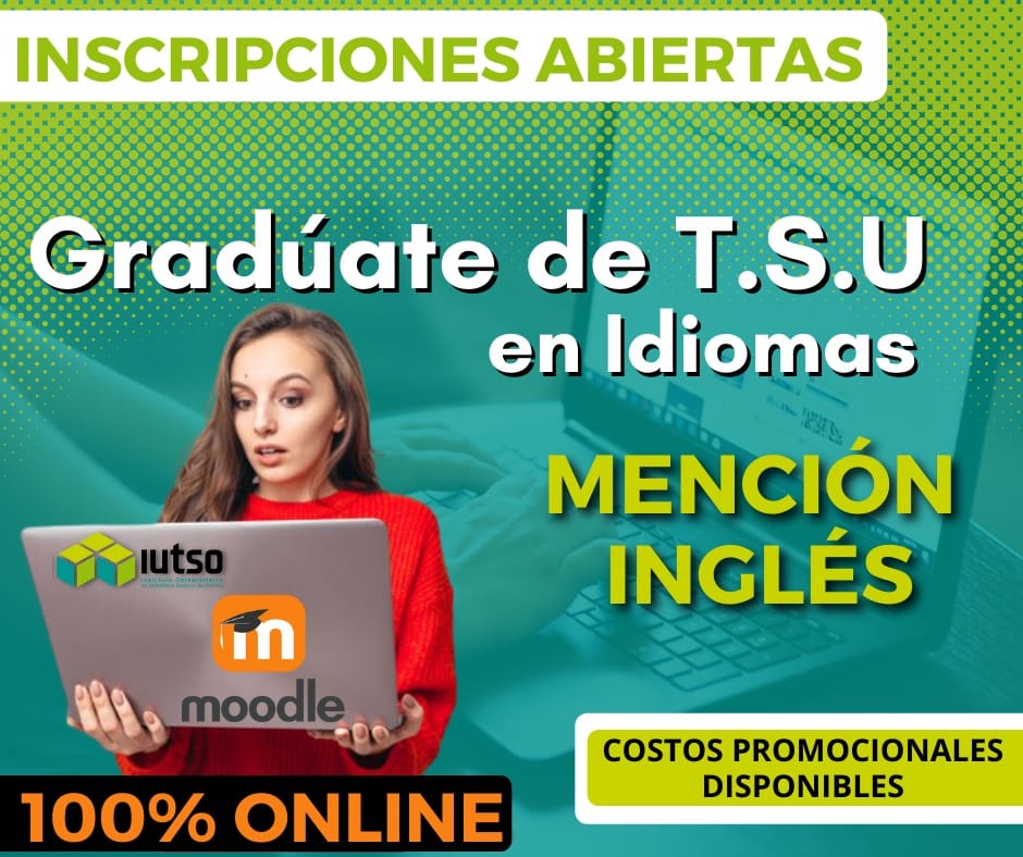 IutsoVe's tweet photo. Gradúate de TSU en Idiomas, mención INGLÉS.

Cada vez más cerca de ti, no pierdas esta oportunidad y fórmate con los mejores.

¡Desde donde estés!

Nuestros estudios llegan a ti con un programa totalmente #VIRTUAL⁣

Contáctanos al DM para enviarte la información más detallada. https://t.co/0qw1dThJt0