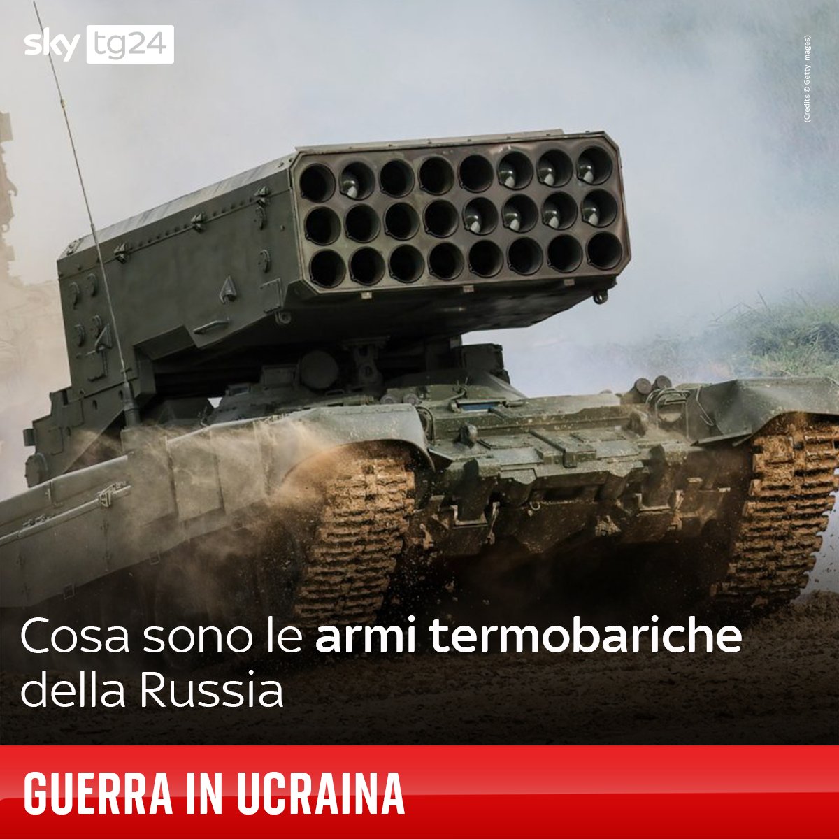 Alcuni camion russi starebbero portando in #Ucraina le cosiddette bombe a vuoto, che quando scoppiano in un luogo chiuso creano una fortissima onda di pressione. Cosa sono le armi termobariche della #Russia: sky.tg/6beb5