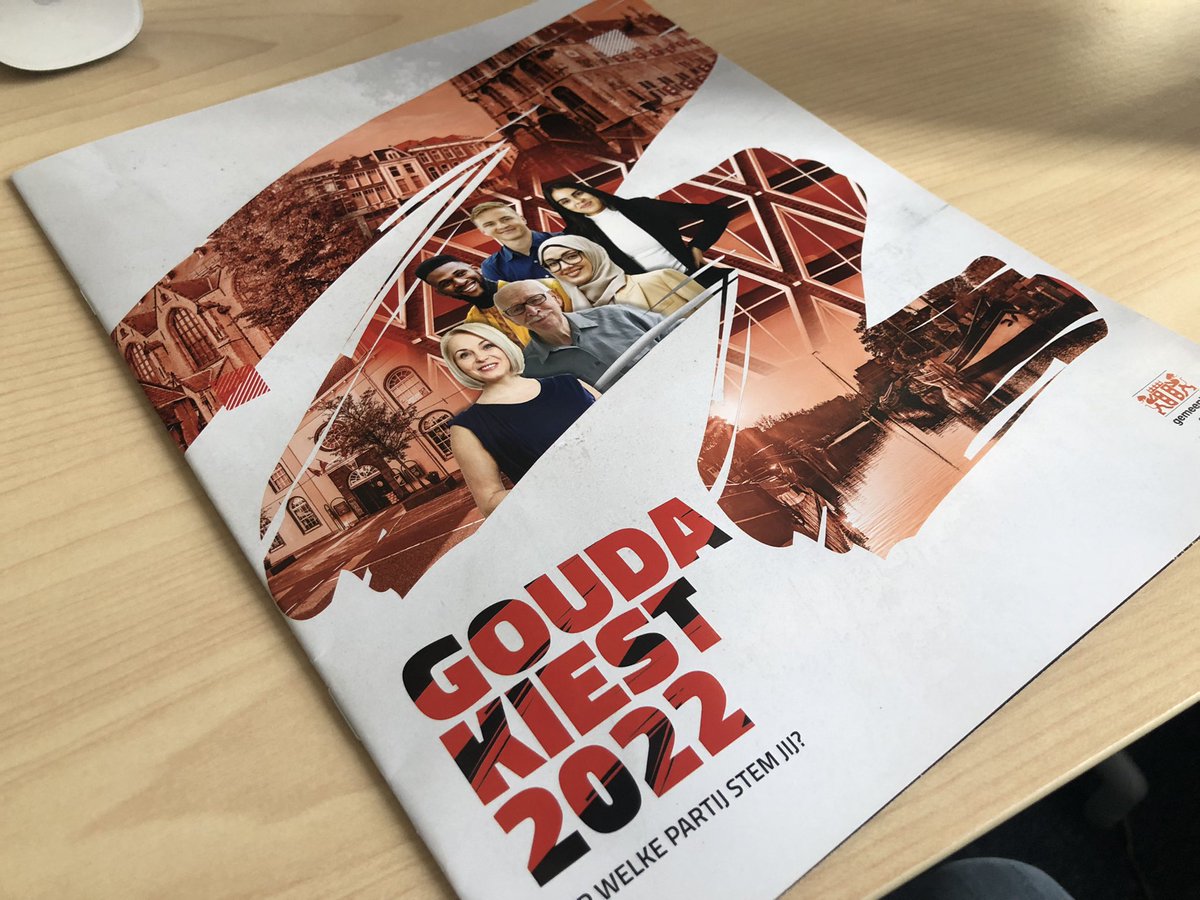 Gouda Kiest 2022. Verkiezingsmagazine die ik heb ontworpen. Vandaag huis-aan-huis bezorgd in #gouda